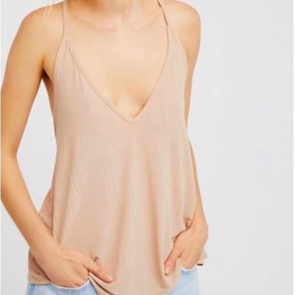 Intimately Free People tan Racerback Top Size S